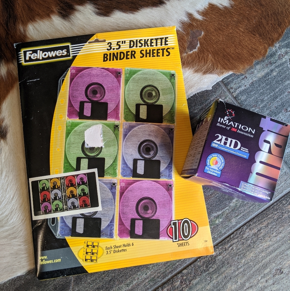 IMATION 2HD IBM Diskettes And 3.5" Binder Sheets
